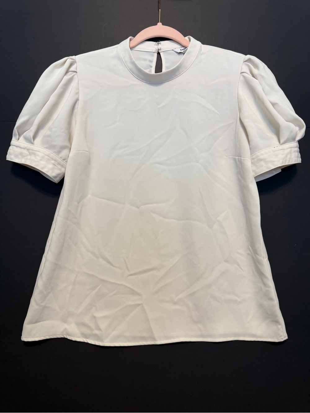 Express Women's Cream Puff-Sleeve Top